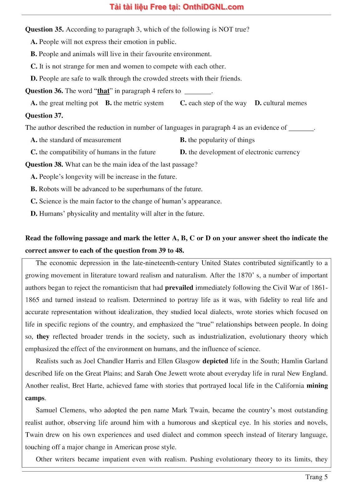 660 bài tập môn Tiếng Anh - Ôn thi ĐGNL ĐHBK Hà Nội Phần 1
