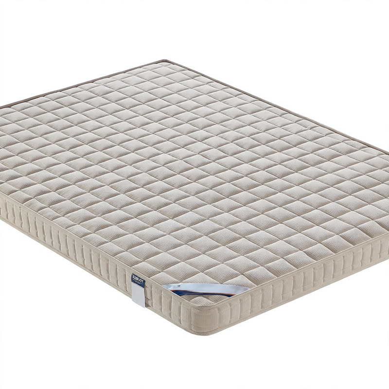 Roll mattress with spring core and memory foam