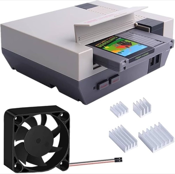 Retroflag NES4Pi Carcasa Estilo NES para Raspberry Pi 4 con Apagado Seguro