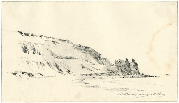 De rotskust bij Boulogne 1856