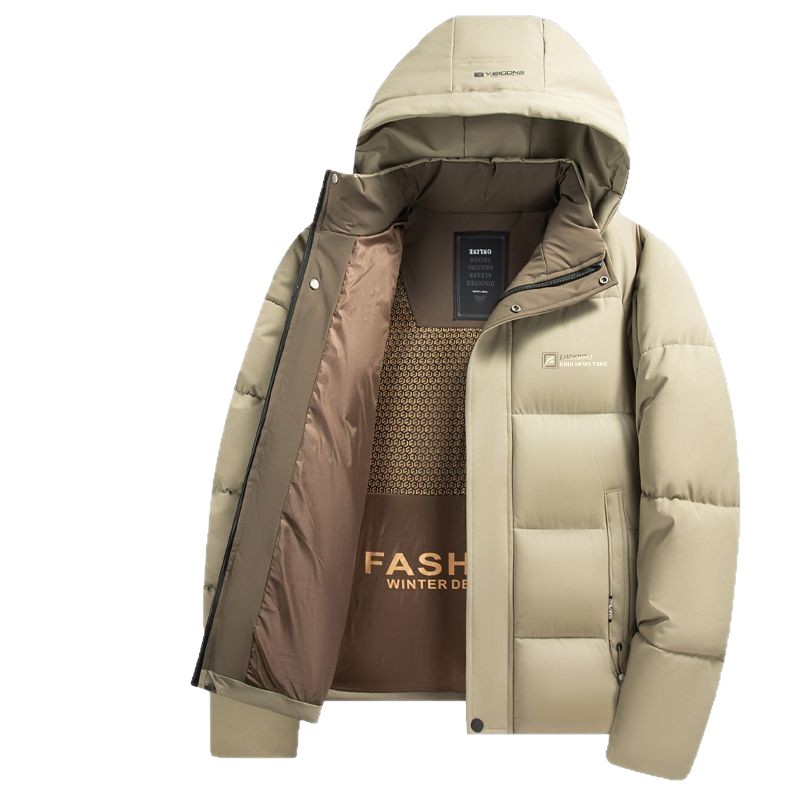 Insulated men's winter jacket, short, business style