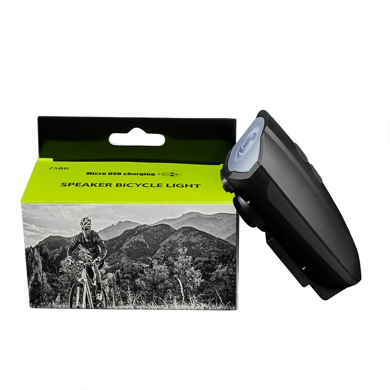 Bicycle front light with horn and charging function