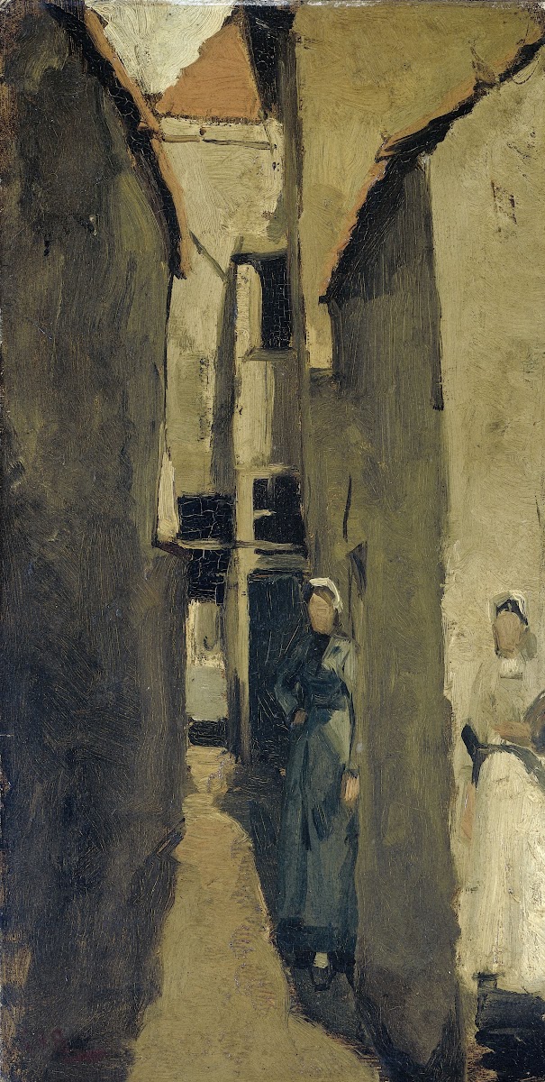 Neighborhood Street in The Hague or Scheveningen c 1880   c 1923