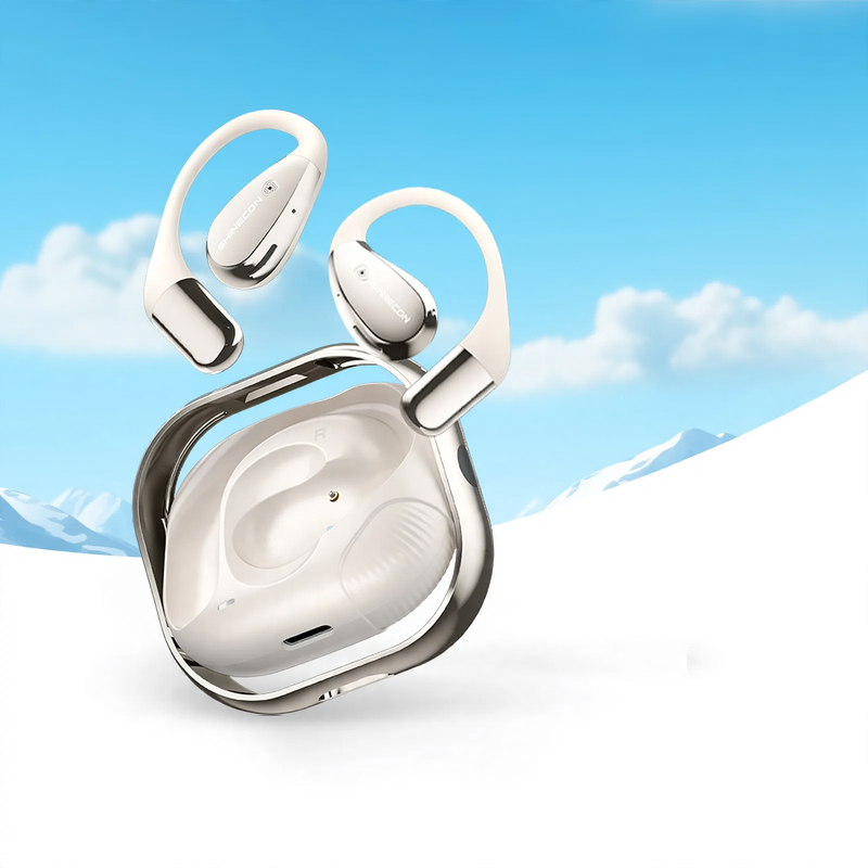 Earhook earphones with Bluetooth 6.0 and noise cancellation