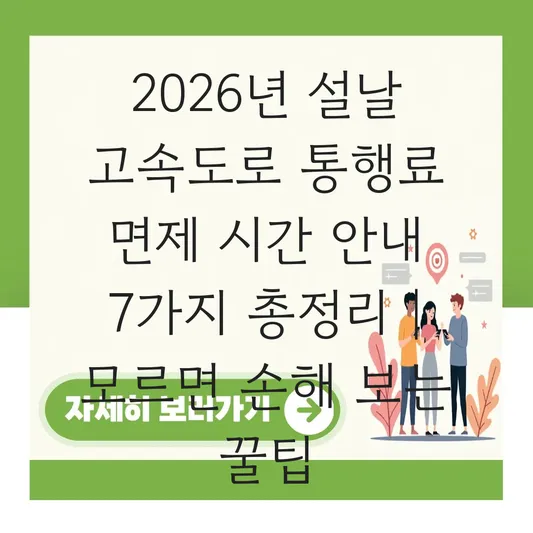 설날 고속도로 통행료 면제 시간 안내 대표 이미지