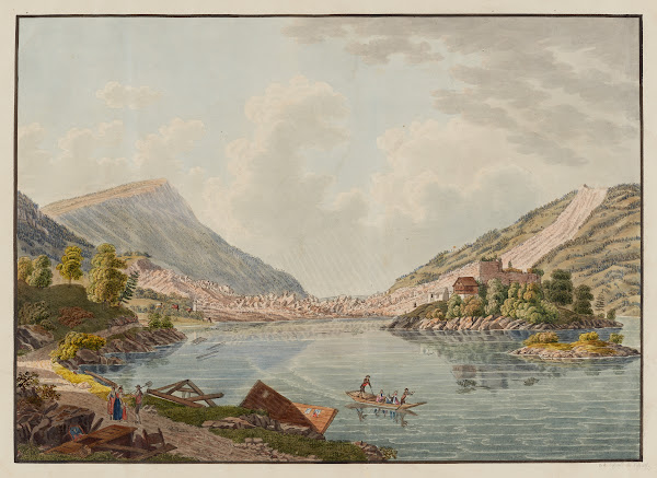 Vue dune partie du Lac de Lovertz et de lIle de Schwanau 1915 1945