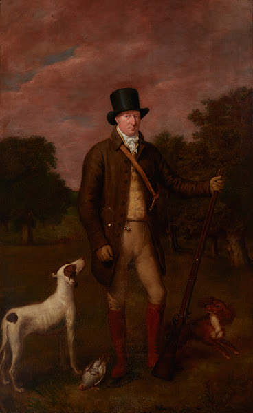 Portrait of Henry Hoste Henley 1766 1833 with dogs 1812