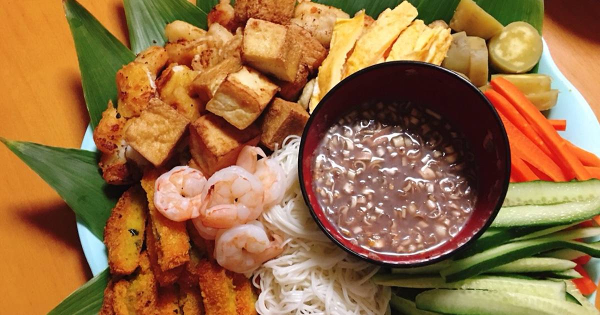 Bún mẹt mắm tôm kiểu nhật bổn