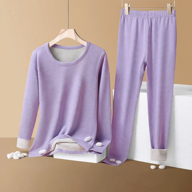 Thermal underwear set for couples, double-sided padded