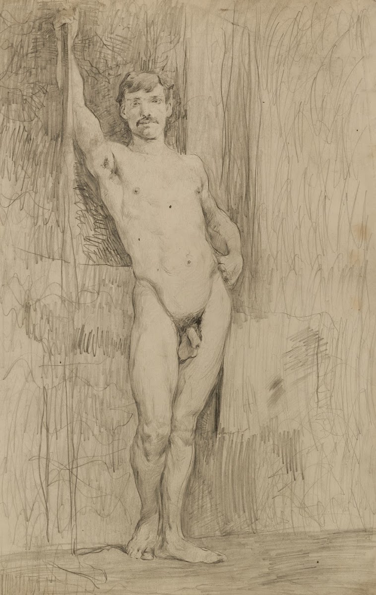 Untitled Study of Standing Male Nude ca 1874 1876