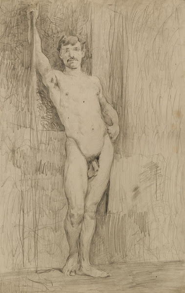 Untitled Study of Standing Male Nude ca 1874 1876