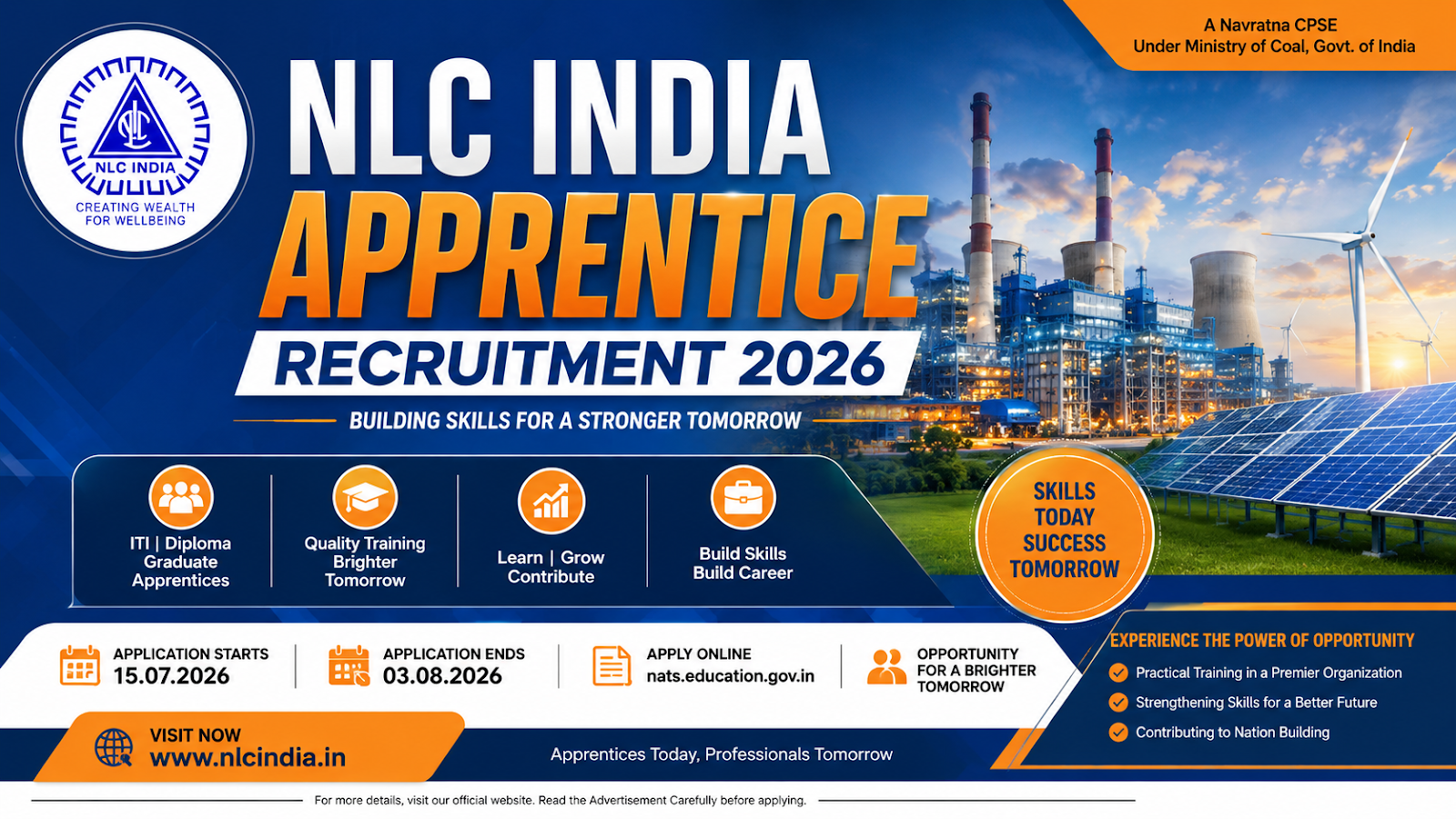 NLC India Apprentice Recruitment 2026 Banner