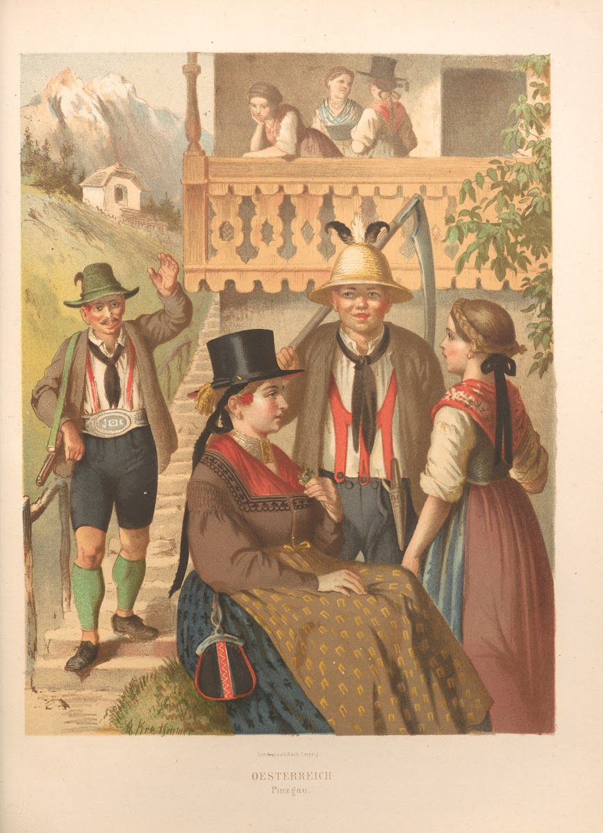 Deutsche Volkstrachten Pl65 1870