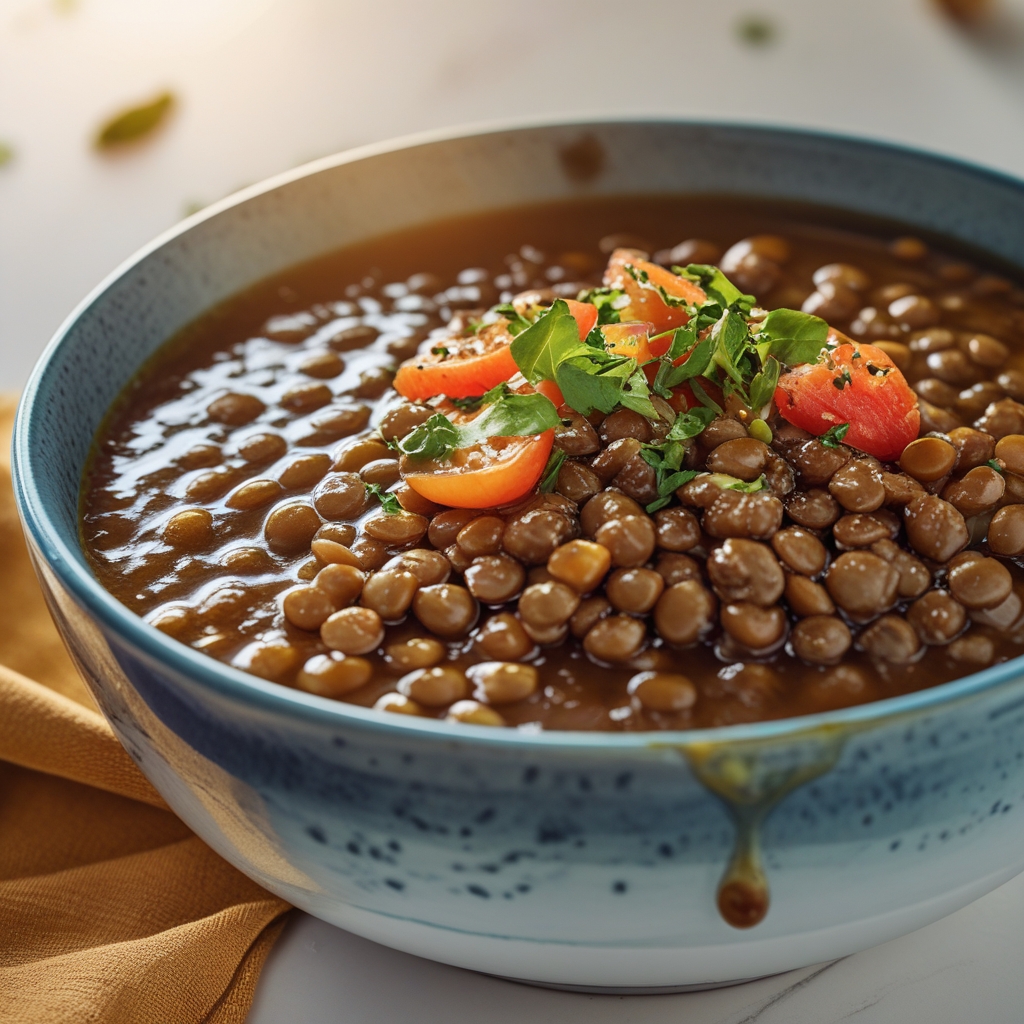 Final Mediterranean Lentil Power Bowl with Roasted Sweet Potato & Creamy Tahini