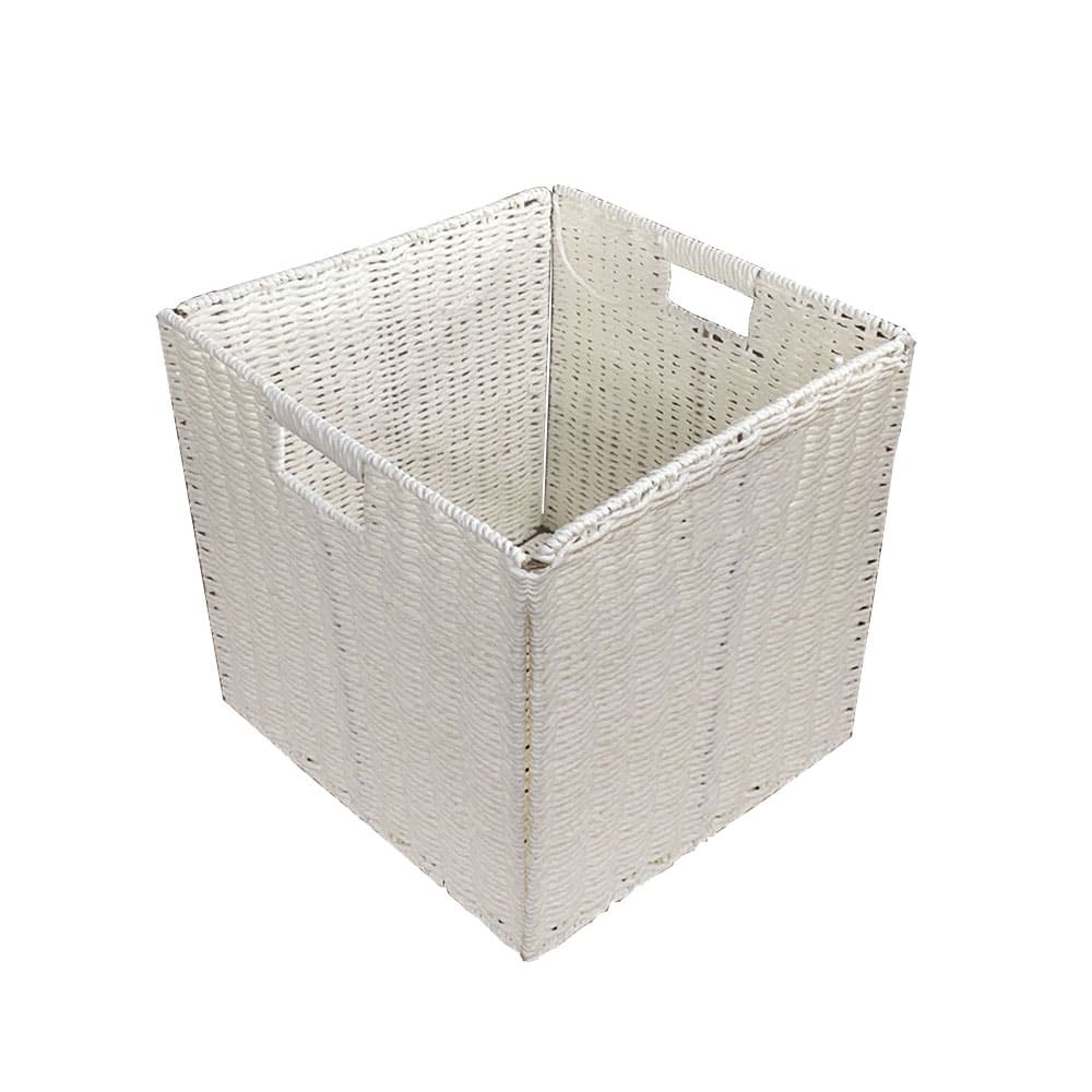 Canasta organizadora plegable color blanco