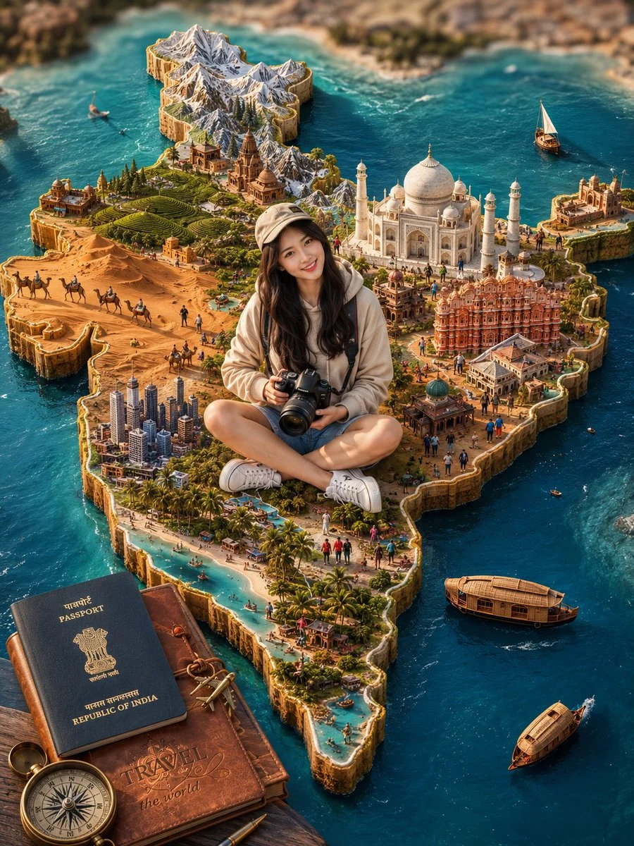Viaje en miniatura 3D altamente detallado