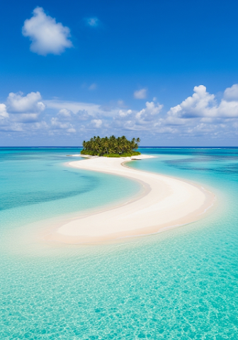 Curving Tropical Sand Spit