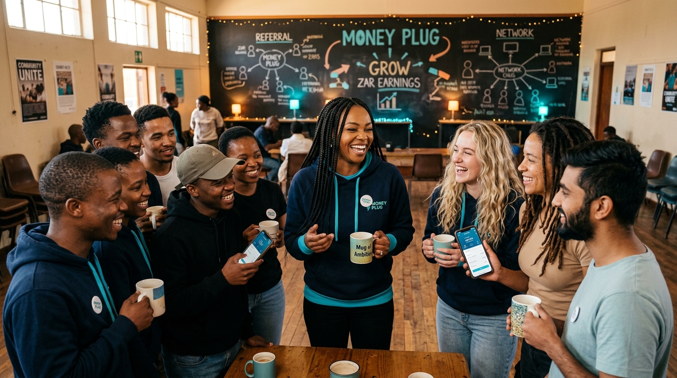 Money Plug iPasella community at a Boksburg meetup. Real members, real conversations.