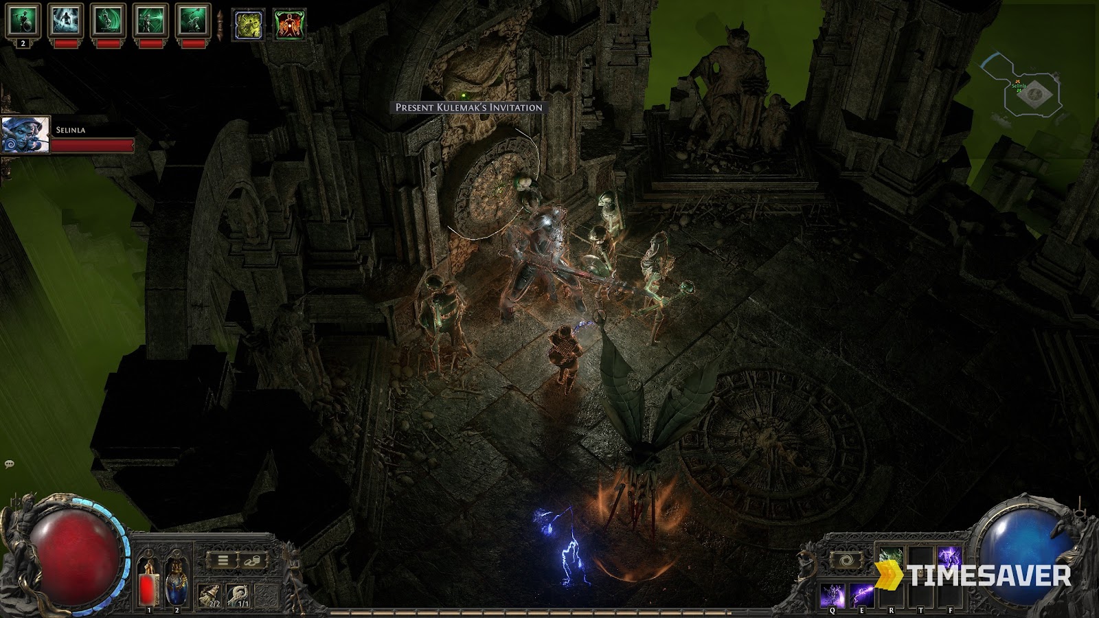 PoE2 Black Cathedral — presenting Kulemak's Invitation to begin the Vessel of Kulemak fight amid abyssal monsters, the encounter that drops The Master's Reach