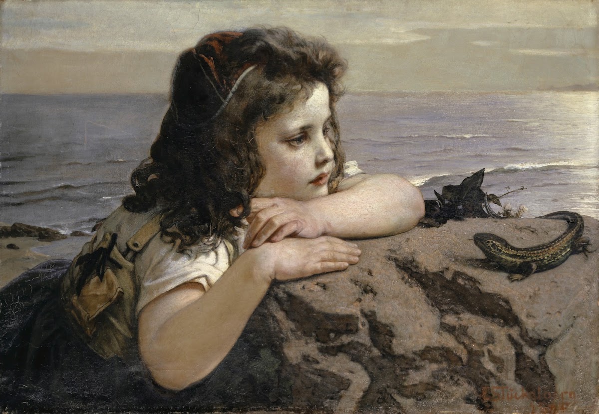 The Girl with the Lizard 1884