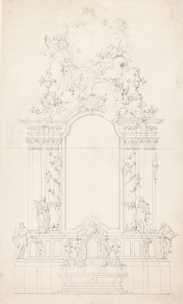 Sketch of an altar ca 1750
