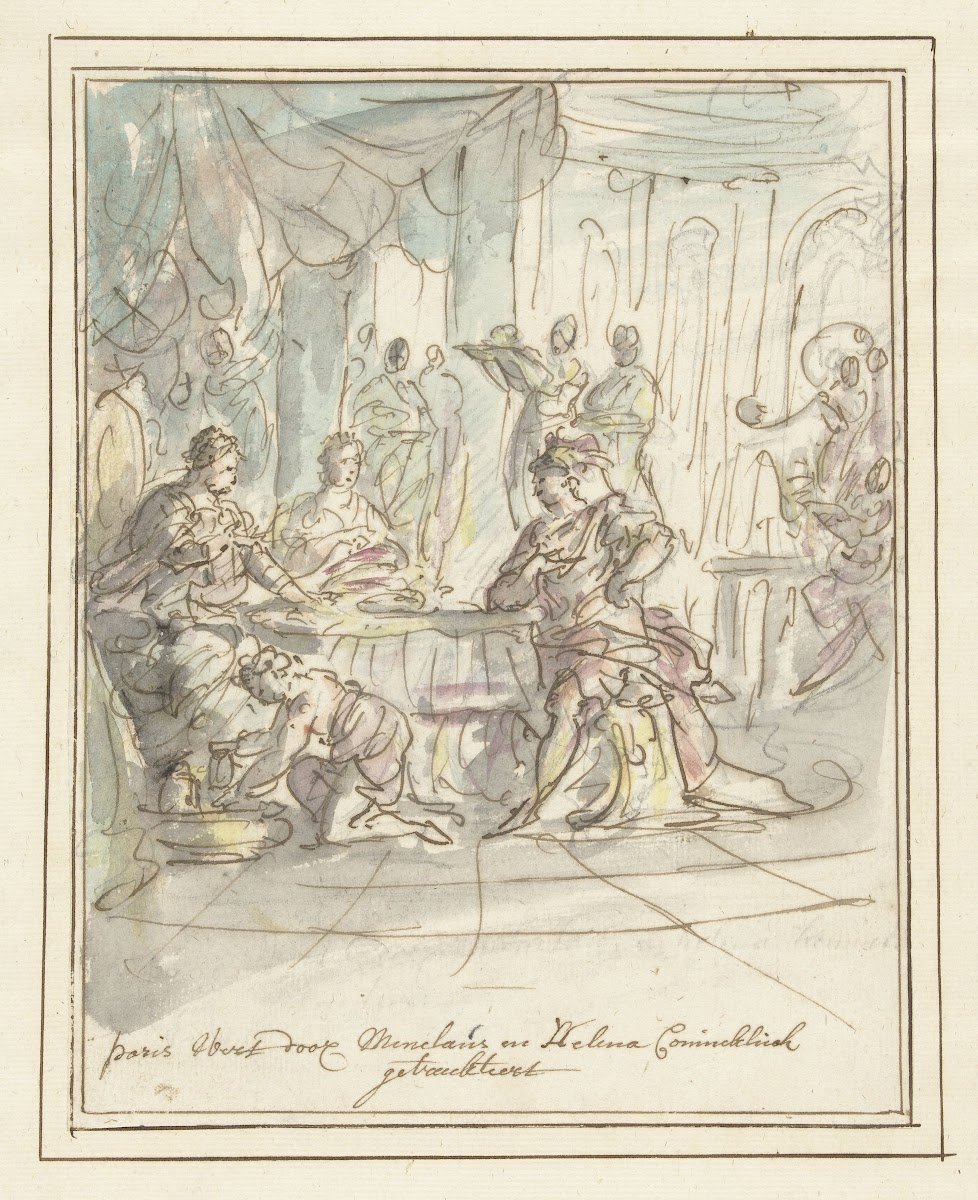 Paris onthaald door Menelaüs en Helena 1677   1755