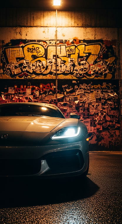 Sports Car Urban Graffiti