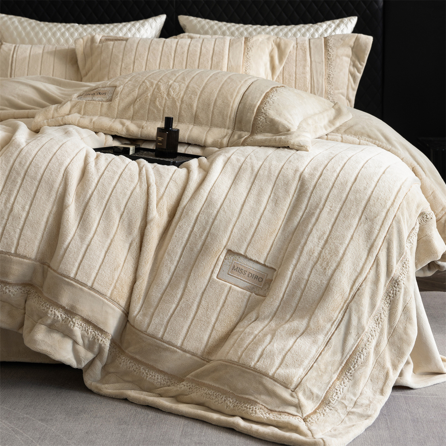 Luxuriöses Milchfaser-Fleece Bettwäsche-Set, extra dick