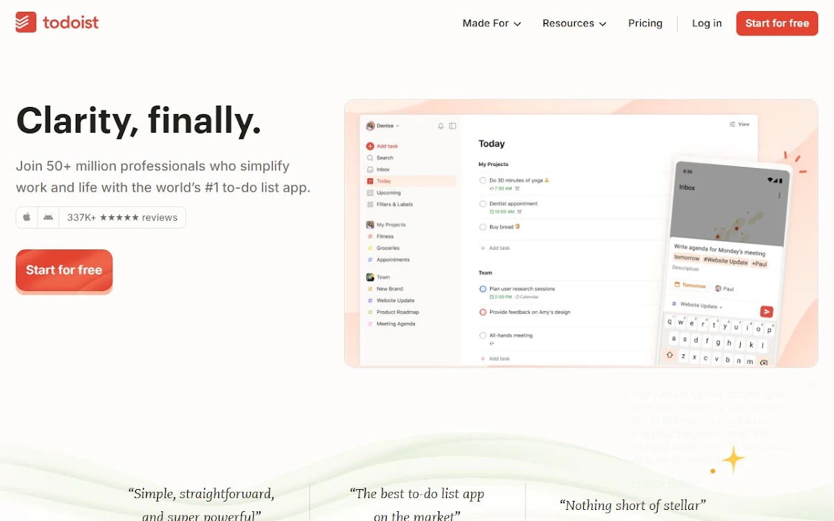 Captura de Todoist