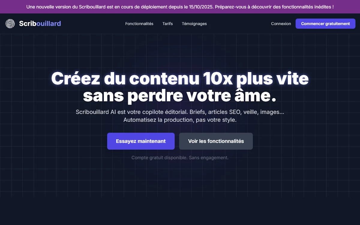 Captura de Le Scribouillard - RÃ©daction SEO par IA