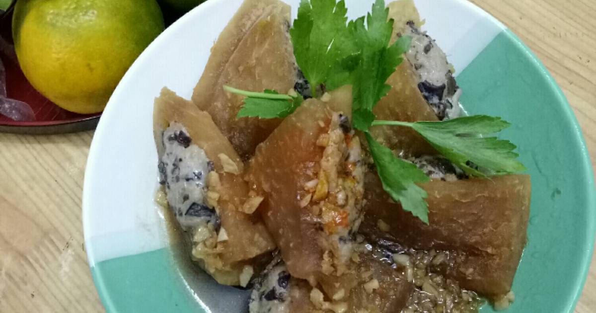 Cùi Bưởi dồn Thịt sốt Dầu Hào
