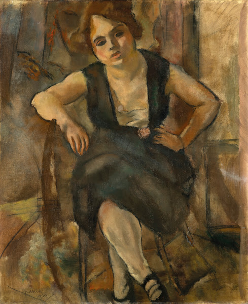 Jeune Femme En Robe Noire 1921