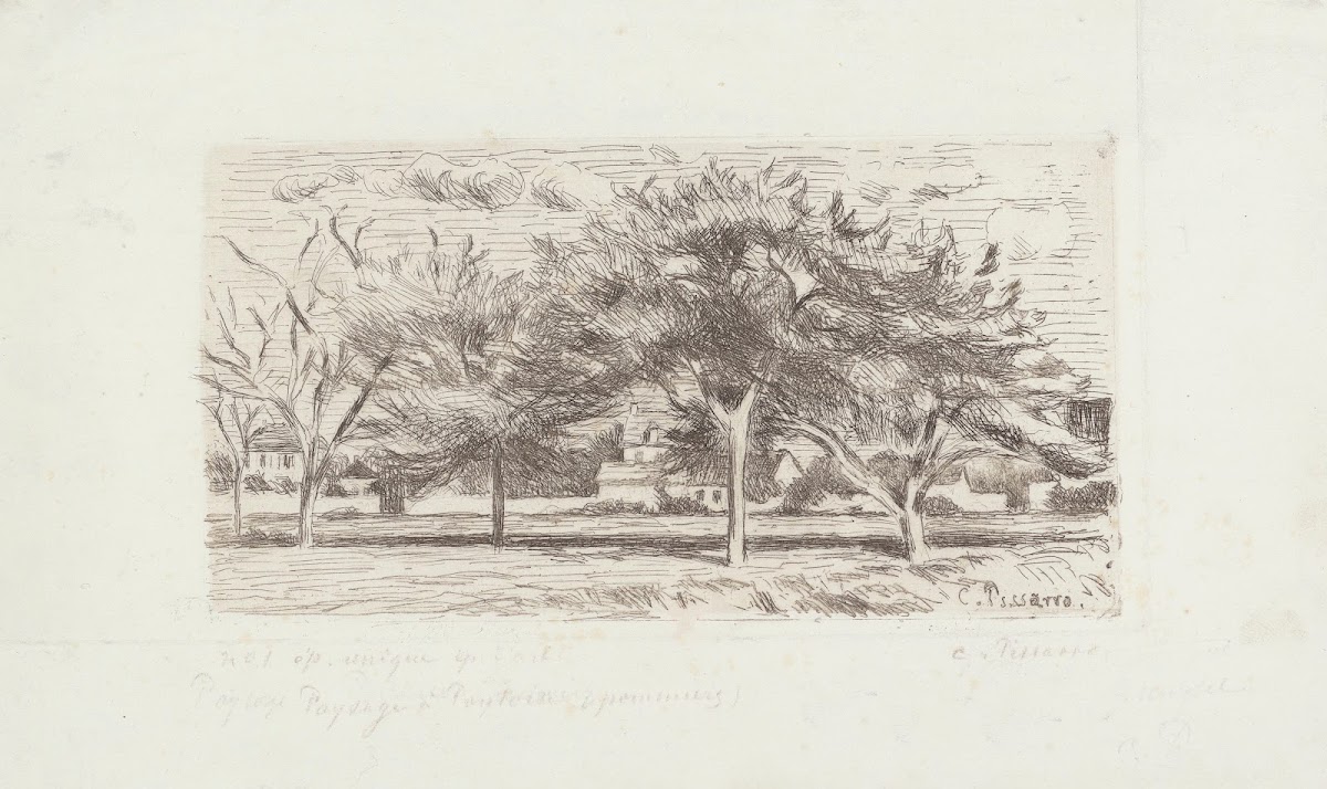 Paysage à Pontoise pommiers 1873