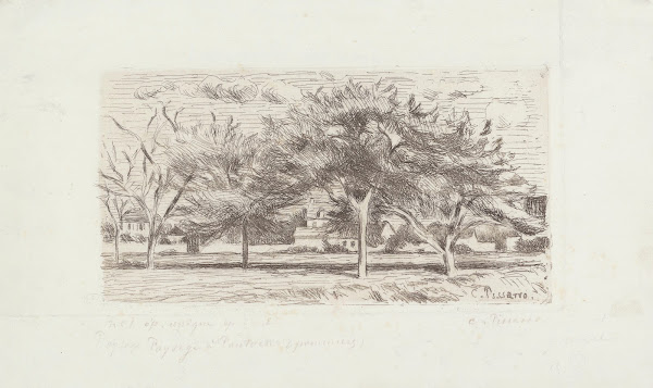 Paysage à Pontoise pommiers 1873