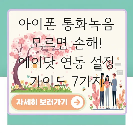 아이폰 통화녹음 기능 사용법 및 에이닷 연동 설정 가이드 대표 이미지