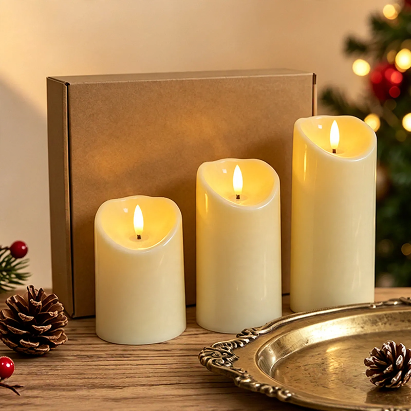 LED Electronic Candles, Set of 3