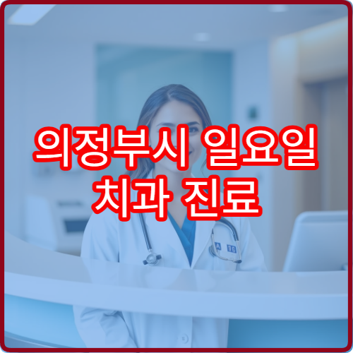 의정부시 일요일 치과 진료 병원 충치·신경치료 가능