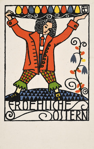 Froehliche Ostern Postkarte der Wiener Werkstätte Nr 144 1908