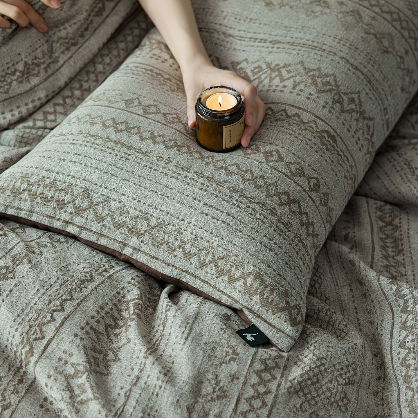 Cotton Bedding Set, 4-piece, Vintage Style