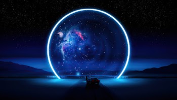 Neon Space Wallpaper