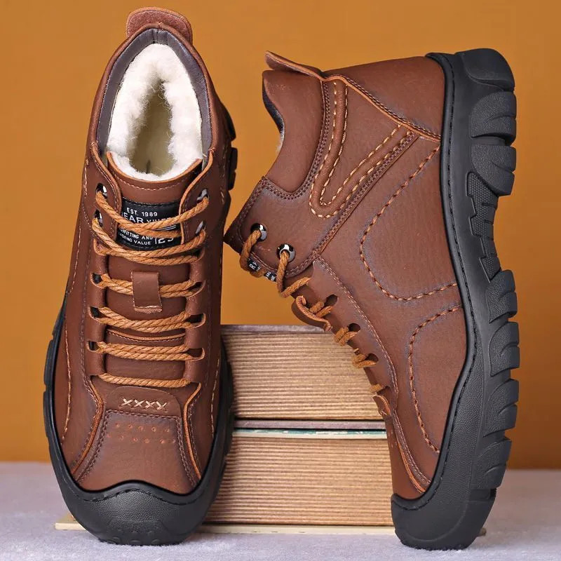 Gefütterte Herren-Winterstiefel für Outdoor und Freizeit