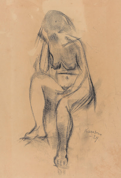 Sittende akt 1924