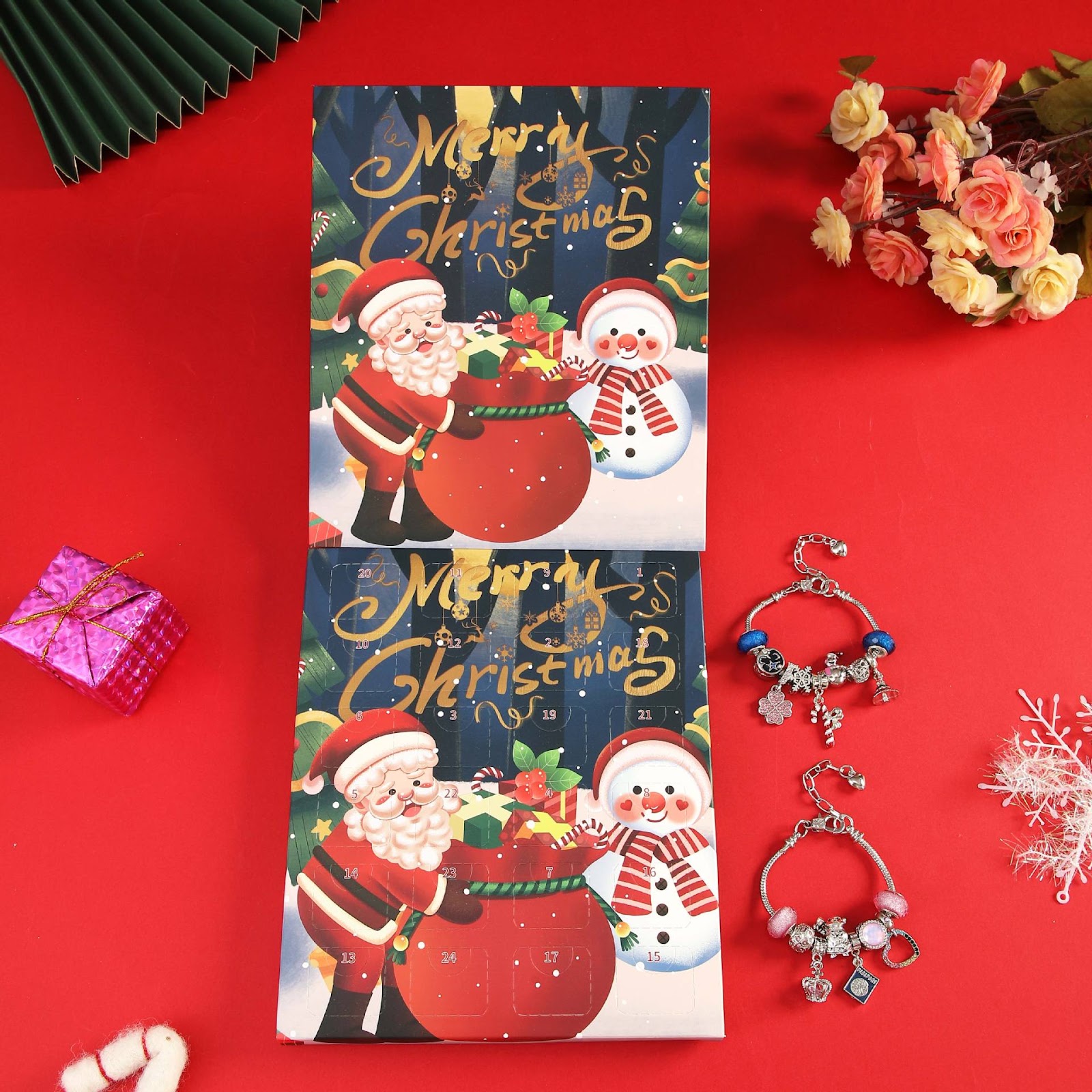 Christmas Advent Calendar with DIY Jewelry Set