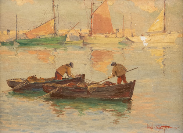 Fishermen On The Loire Near Nante