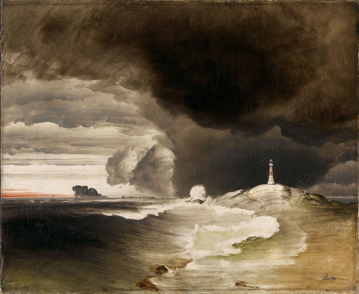 Lighthouse on the Norwegian Coast Ca 1855