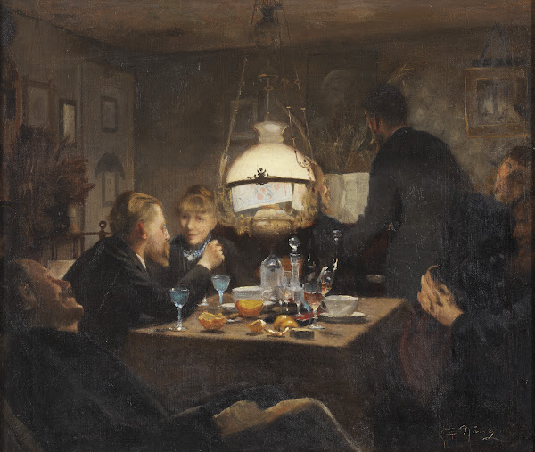 Company in evening light 1886
