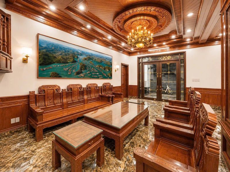 Phong khach rose wood villa