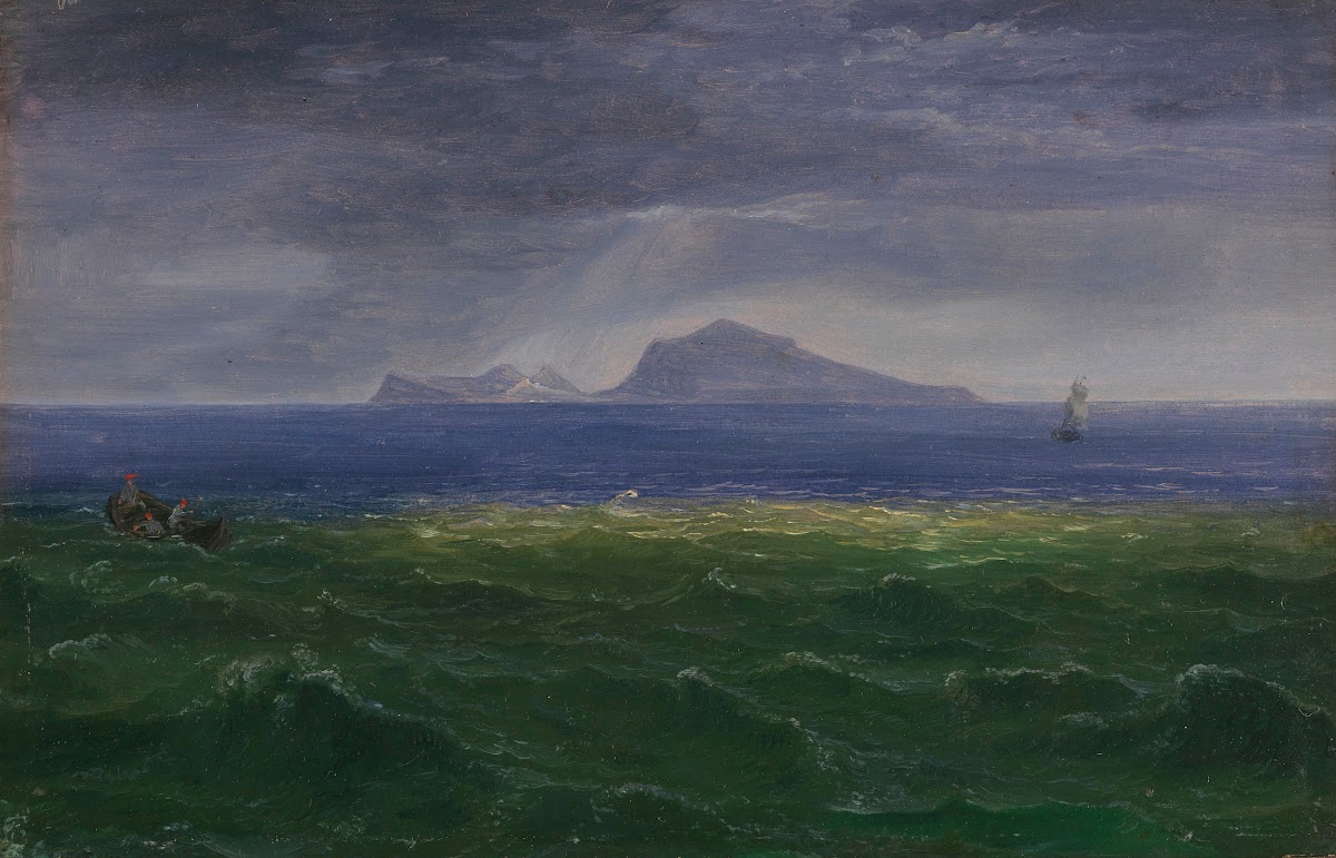 Kleine Marine Mit Blick Auf Capri Ca 1823