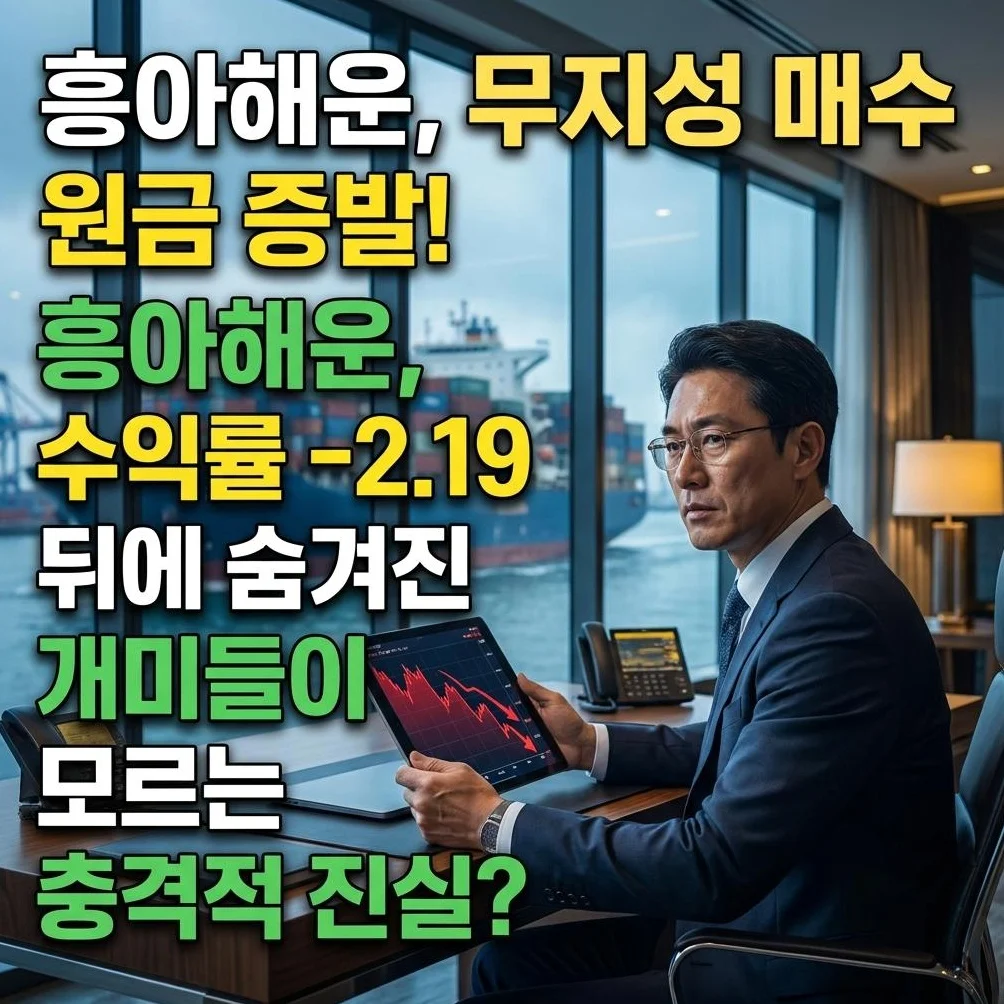 흥아해운, 지금 무지성 매수하면 당신의 소중한 원금이 공중분해 되는 이유
