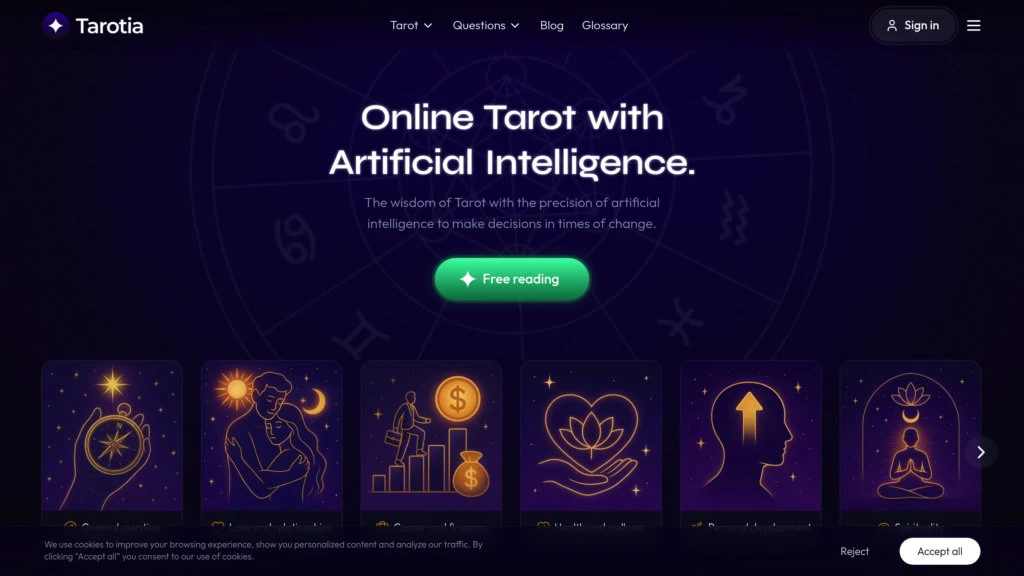 Captura de AI Fortunist (AI-Powered Tarot Readings)